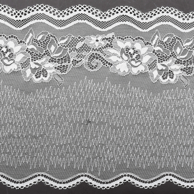 توری آماده استوک با کیفیت بالا 19.5 سانتی متر توری گلدار الاستیک زنانه 5437#