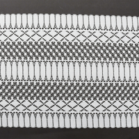 توری آماده استوک با کیفیت بالا 24 سانتی متر توری گلدار الاستیک زنانه 5756#