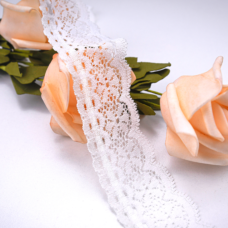 توری توری نایلونی کشدار 3.5 سانتی متری توری نایلونی نایلونی توری اسپندکس برای سوتین و لباس زیر تزیین عروسی 106028-1#