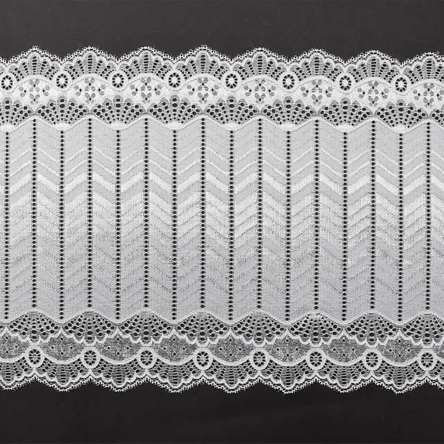 توری آماده استوک با کیفیت بالا 23 سانتی متر توری گلدار الاستیک زنانه 5365#