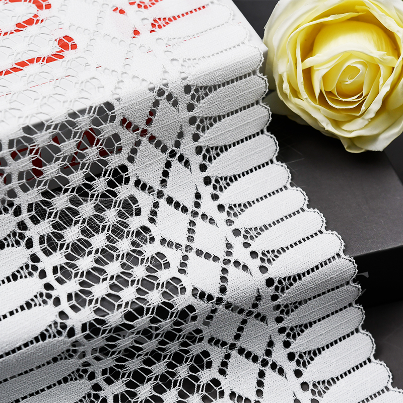 توری آماده استوک با کیفیت بالا 24 سانتی متر توری گلدار الاستیک زنانه 5756#