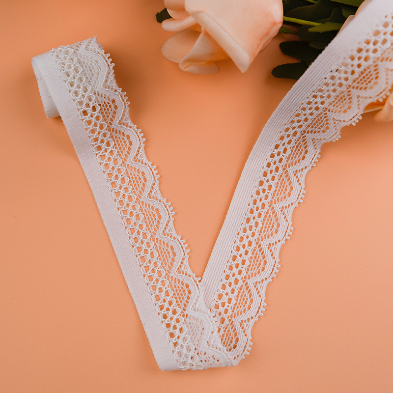 2.5 سانتی متر دامن توری زنانه سجاف کوچک لوازم جانبی لباس زیر نایلون توری الاستیک 116623#