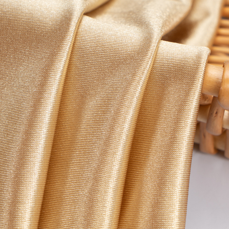 86% پلی استر 14% اسپندکس 180GSM پارچه نساجی ساتن برای لباس شب