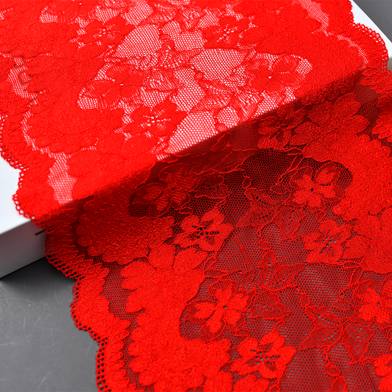 توری آماده استوک با کیفیت بالا 22.5 سانتی متر توری گلدار الاستیک زنانه 5187#