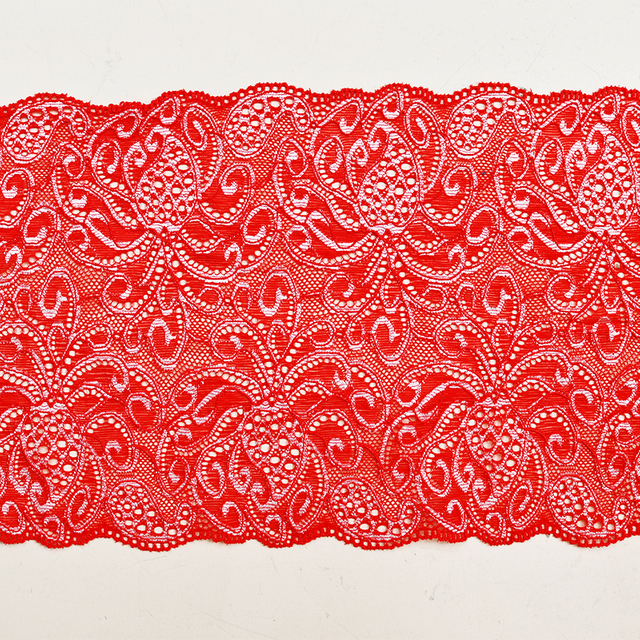 توری زنانه گلدار سفید کشدار 17.5 سانتی متری تولید کننده توری با کیفیت بالا 5199#