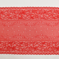 توری آماده استوک با کیفیت بالا 24 سانتی متر توری گلدار الاستیک زنانه 05863#