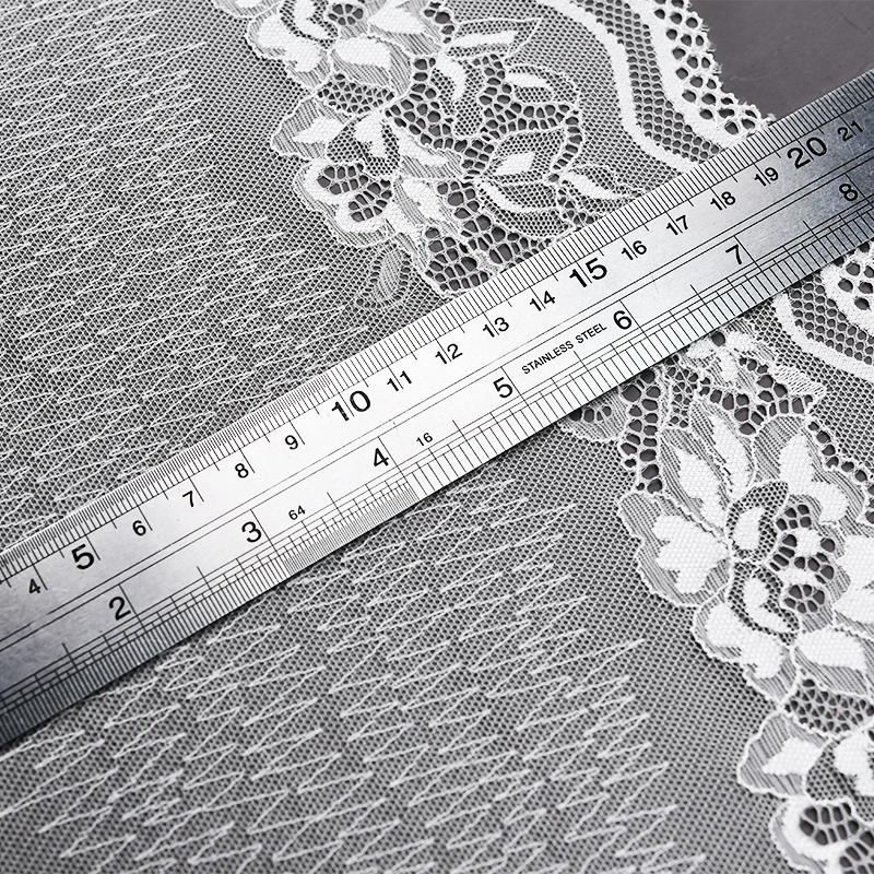 توری آماده استوک با کیفیت بالا 19.5 سانتی متر توری گلدار الاستیک زنانه 5437#