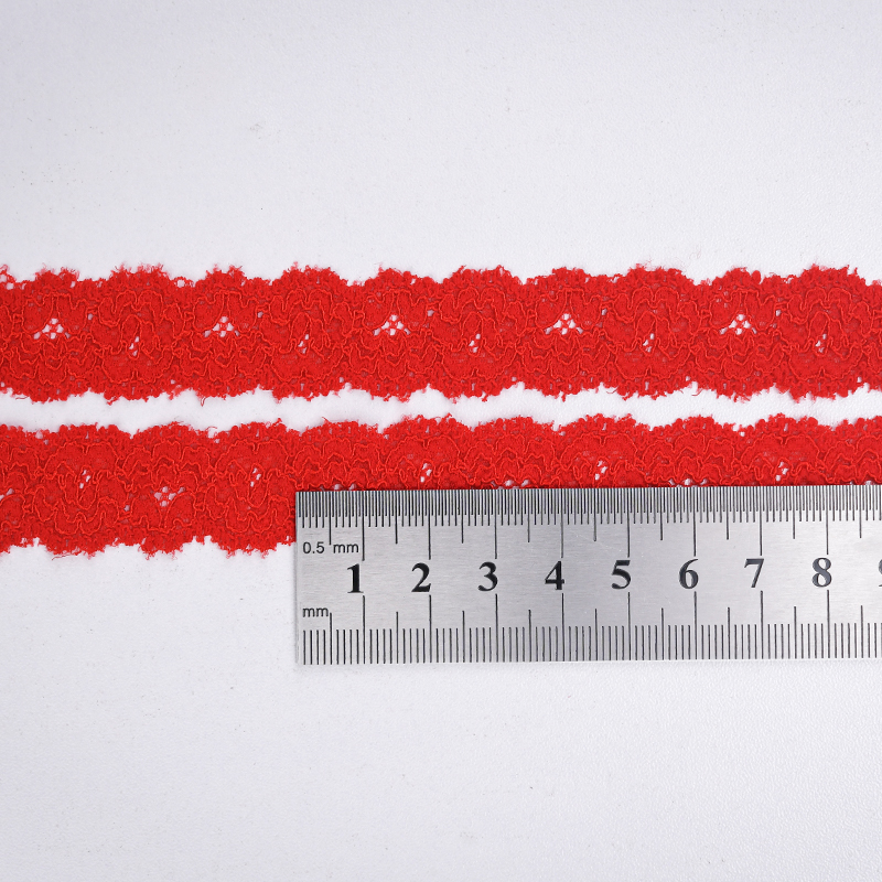 توری توری نایلونی کشدار 2 سانتی متری توری نایلونی توری نایلون اسپندکس توری برای سوتین و لباس زیر تزیین عروسی 8855#