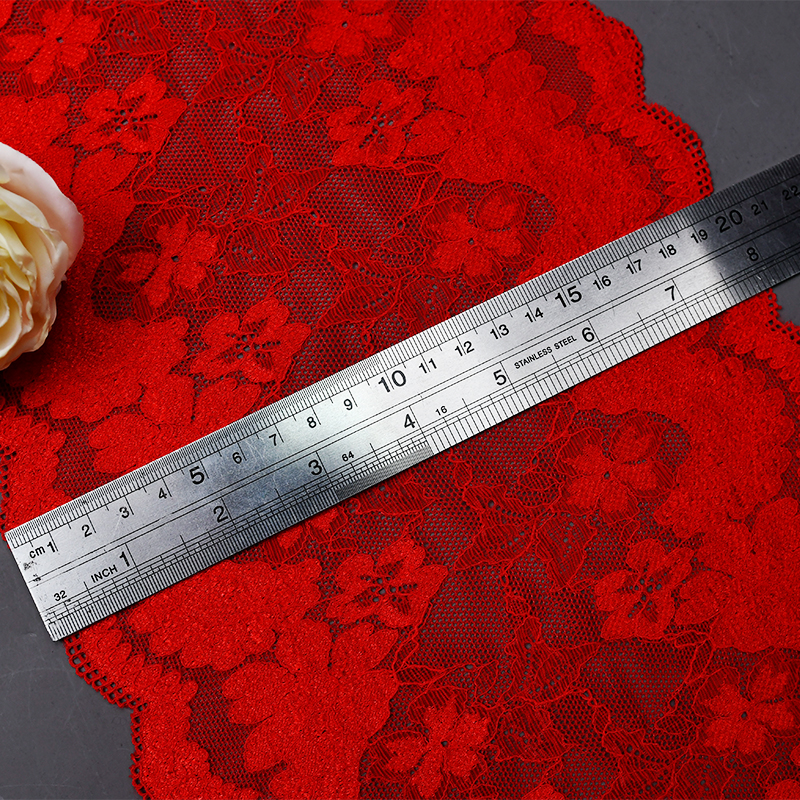 توری آماده استوک با کیفیت بالا 22.5 سانتی متر توری گلدار الاستیک زنانه 5187#