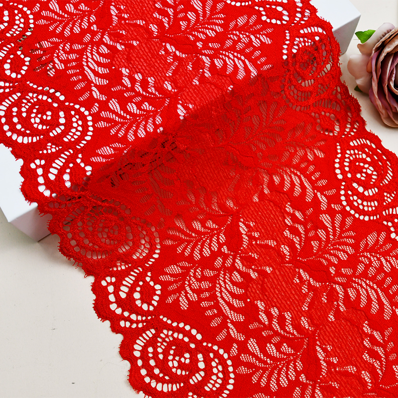 20 سانتی متری زیبا توری کشدار گلدار بند زیر زنانه توری الاستیک 6147#