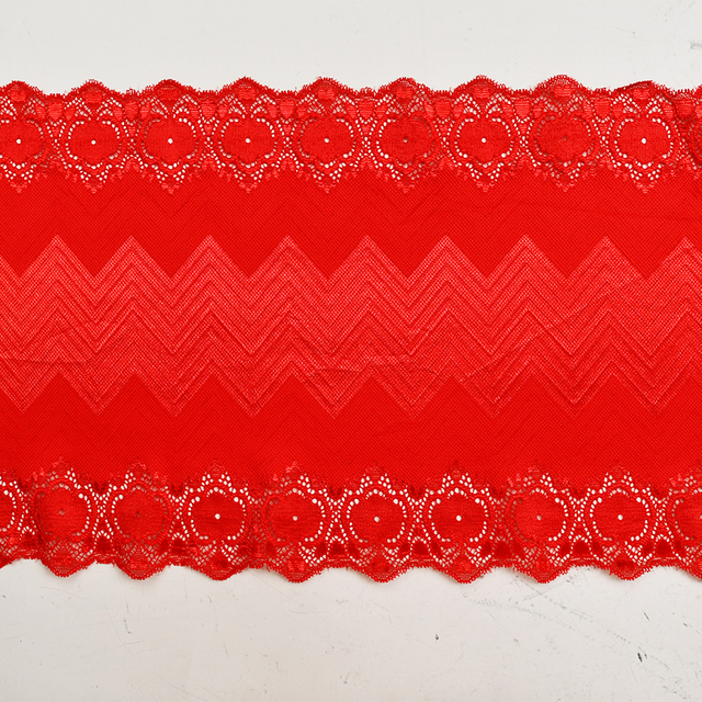 توری آماده استوک با کیفیت بالا 24 سانتی متر توری گلدار الاستیک زنانه 5578A#