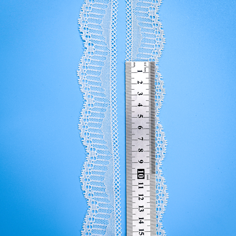 توری توری نایلونی کشدار با کیفیت بالا 3.7 سانتی متر توری نایلونی توری نایلون اسپندکس توری برای سوتین و لباس زیر تزیین عروسی 59325-3#