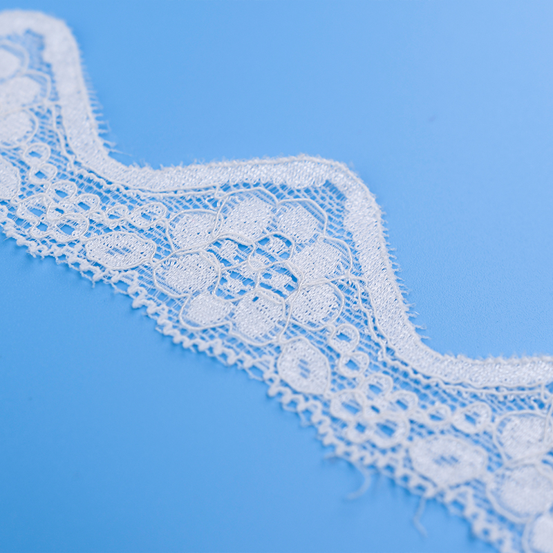 توری توری نایلونی کشدار 4 سانتی متری پارچه توری نایلونی توری اسپندکس نایلونی برای سوتین و لباس زیر تزیین عروسی 3120#