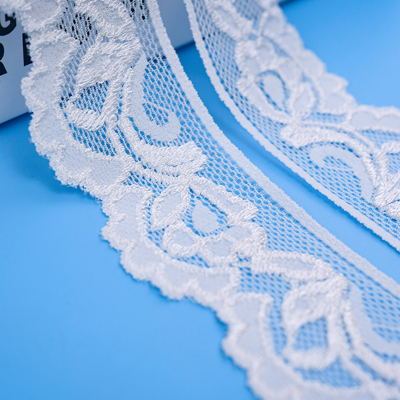 4.5 سانتی متر دامن توری زنانه سجاف کوچک لوازم جانبی لباس زیر نایلون الاستیک توری 106694#