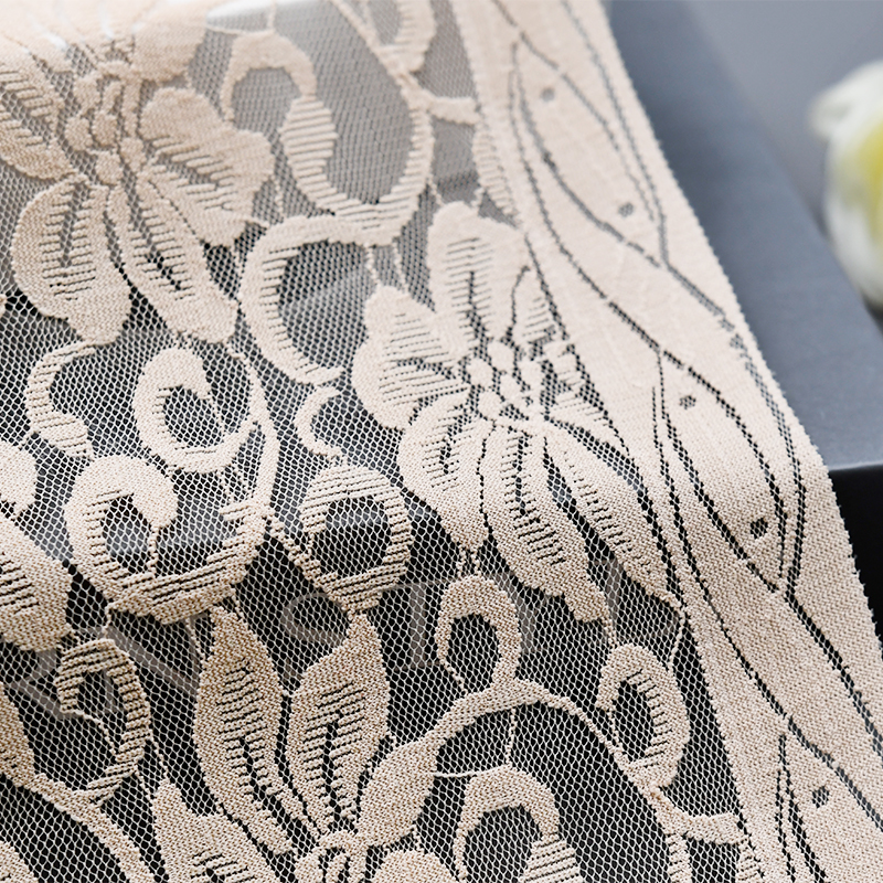 توری توری گلدار سفید کشدار 22 سانتی متری تولید کننده حرفه ای توری زنانه 3126#