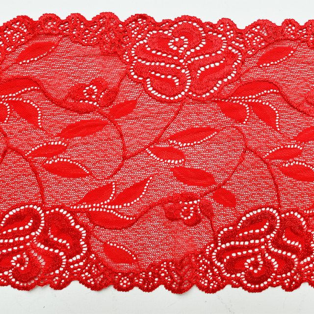 توری توری گلدار سفید کشدار 19 سانتی متری تولید کننده حرفه ای توری زنانه 0505#