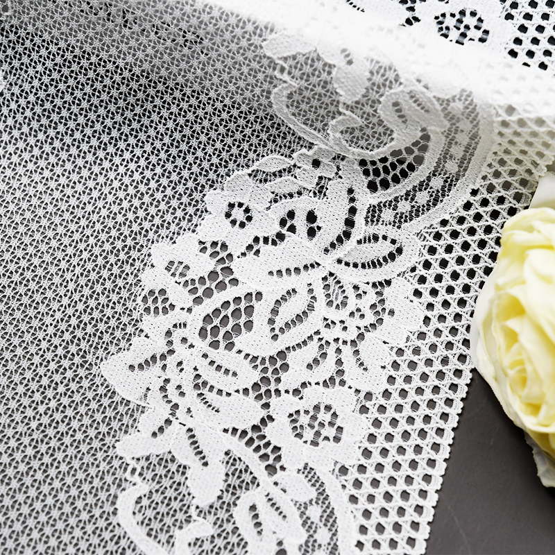 توری آماده استوک با کیفیت بالا 20.5 سانتی متر توری گلدار الاستیک زنانه 5555#