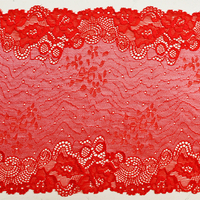 توری توری گلدار سفید کشدار 21 سانتی متری تولید کننده حرفه ای توری زنانه 6112#