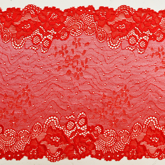 توری توری گلدار سفید کشدار 21 سانتی متری تولید کننده حرفه ای توری زنانه 6112#