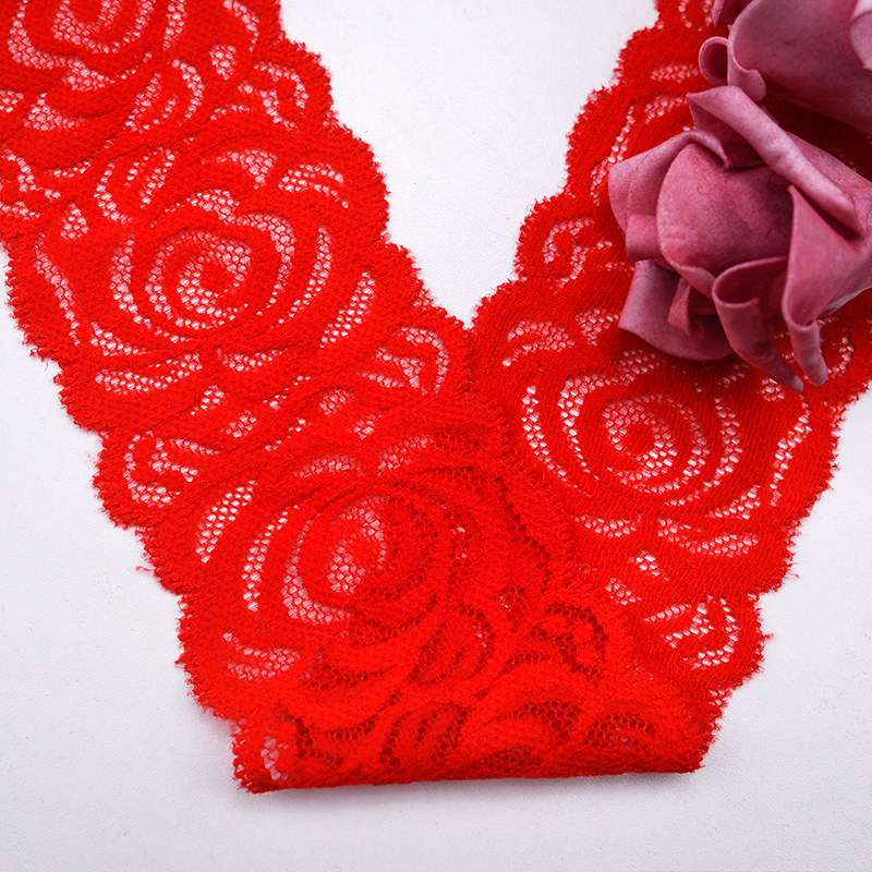 توری توری نایلونی کشدار 7 سانتی متری توری نایلونی توری نایلونی اسپندکس برای سوتین و لباس زیر تزیین عروسی 116220#