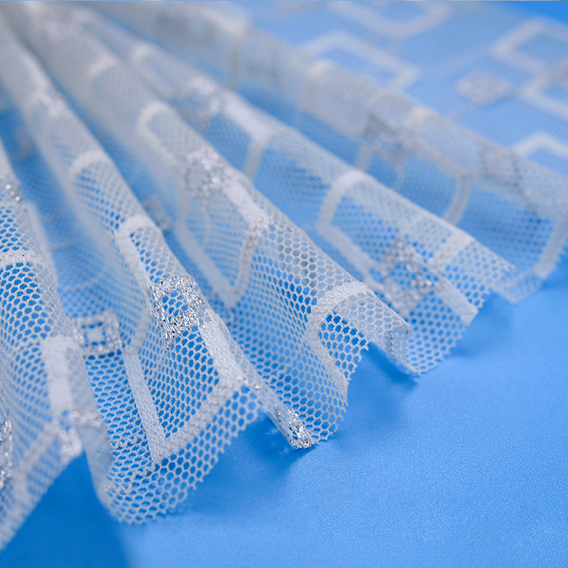 فروش عمده لباس زنانه پارچه توری کش کش دو رنگ 283B#