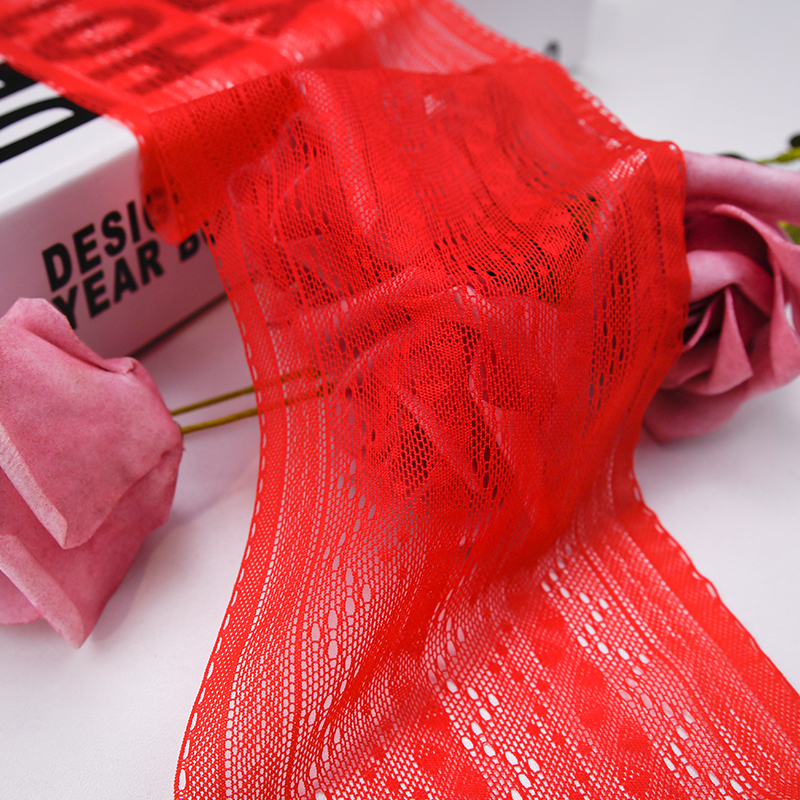 توری توری نایلونی کشدار 10 سانتی متری پارچه توری نایلونی توری اسپندکس نایلونی برای سوتین و لباس زیر تزیین عروسی 487-0120#