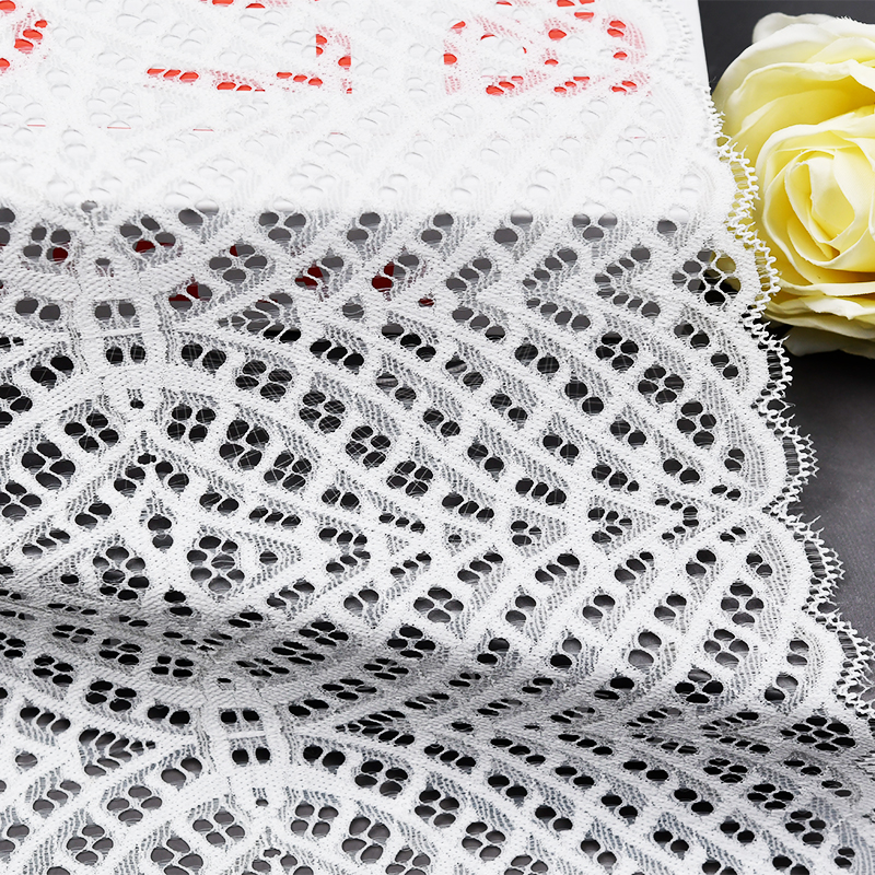 توری آماده استوک با کیفیت بالا 22.5 سانتی متر توری گلدار الاستیک زنانه 5239#