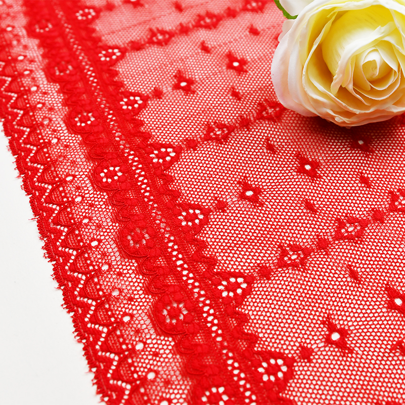 توری آماده استوک با کیفیت بالا 21.5 سانتی متر توری گلدار الاستیک زنانه 6016#