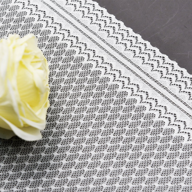 توری آماده استوک با کیفیت بالا 18.5 سانتی متر توری گلدار الاستیک زنانه 5431#