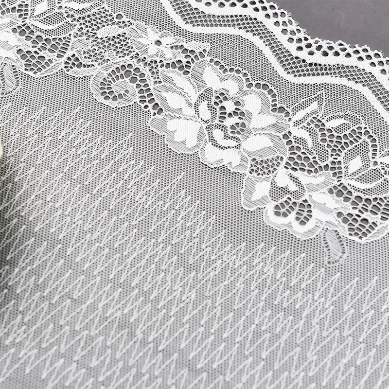 توری آماده استوک با کیفیت بالا 19.5 سانتی متر توری گلدار الاستیک زنانه 5437#