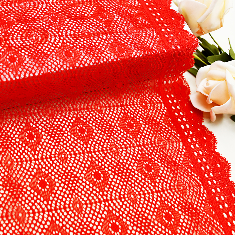 توری توری گلدار سفید کشدار 23 سانتی متری تولید کننده حرفه ای توری زنانه 0309#