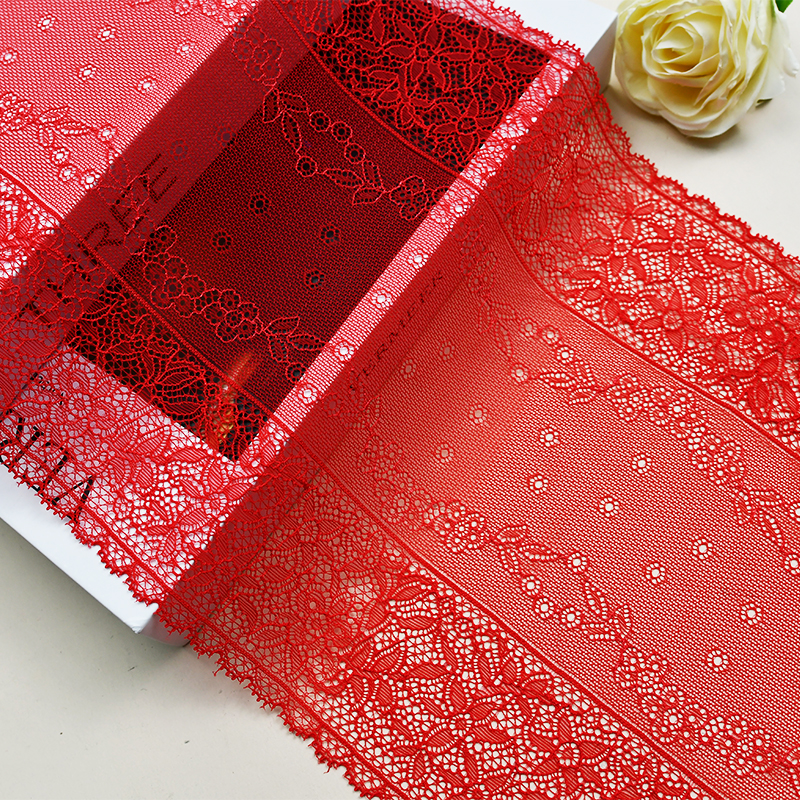 توری آماده استوک با کیفیت بالا 24 سانتی متر توری گلدار الاستیک زنانه 05863#