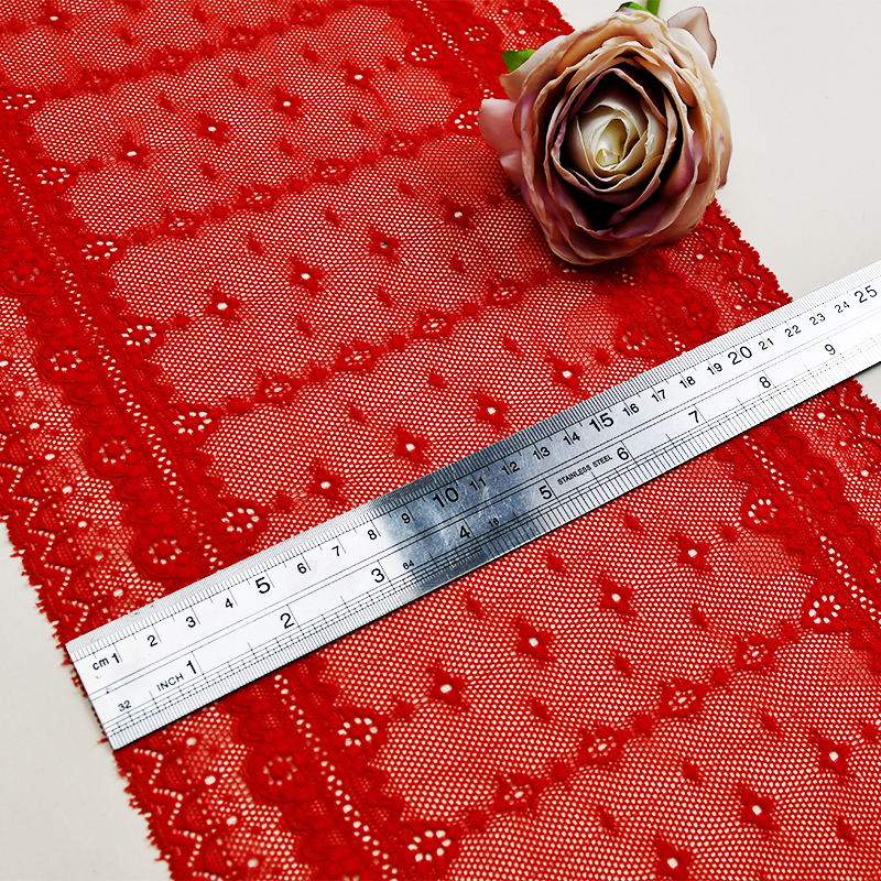 توری آماده استوک با کیفیت بالا 21.5 سانتی متر توری گلدار الاستیک زنانه 6016#