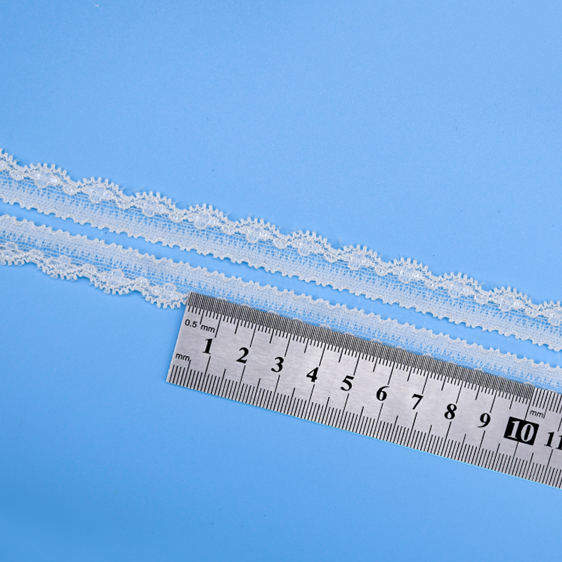 توری توری نایلونی کش دار 1.5 سانتی متری پارچه توری نایلونی توری اسپندکس نایلونی برای سوتین و لباس زیر تزیین عروسی 75435#