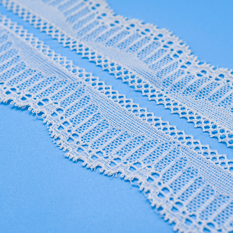 توری توری نایلونی کشدار با کیفیت بالا 3.7 سانتی متر توری نایلونی توری نایلون اسپندکس توری برای سوتین و لباس زیر تزیین عروسی 59325-3#