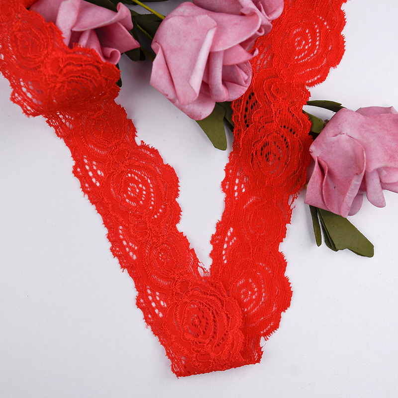 توری توری نایلونی کشدار 4 سانتی متری پارچه توری نایلونی توری اسپندکس نایلونی برای سوتین و لباس زیر تزیین عروسی 5409#