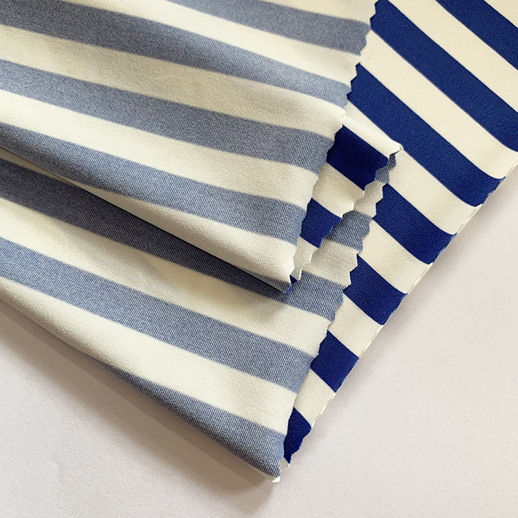 90% پلی استر 10% اسپندکس نوار آبی چاپ دیجیتال پارچه پارچه چاپی برای پوشاک لباس ورزشی لباس شنا