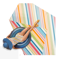 پارچه لباس شنا 85% پلی استر 15% اسپندکس 4 راه استرچ رنگی با طرح چاپ شده برای لباس شنا بیکینی یوگا