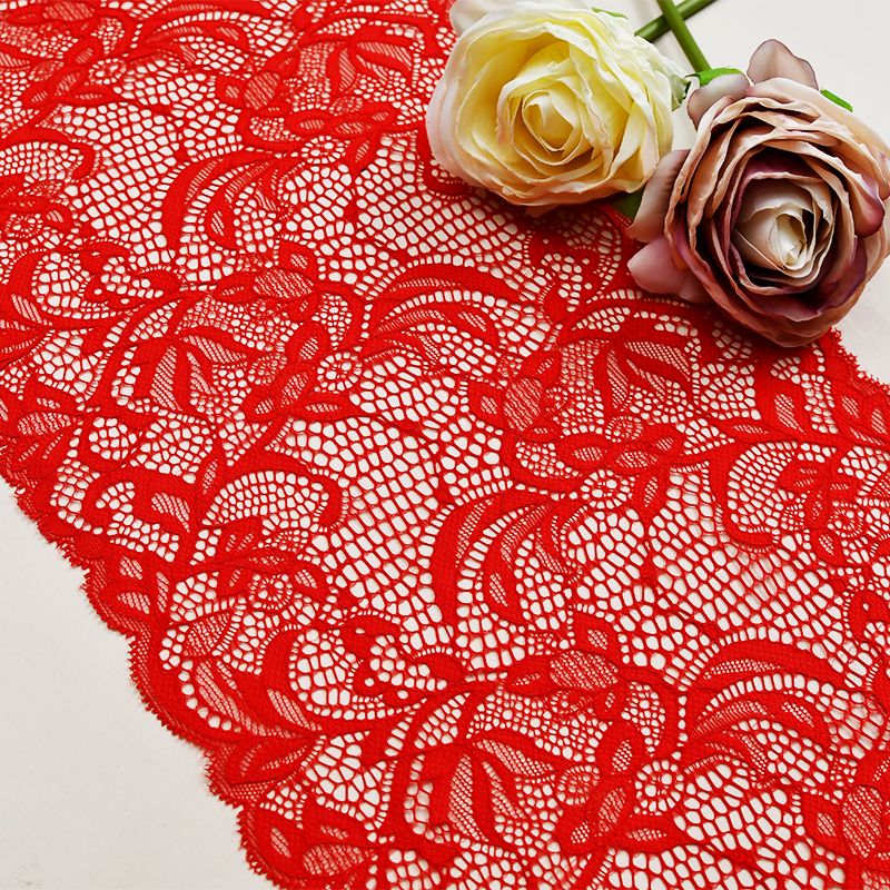 توری آماده استوک با کیفیت بالا 20 سانتی متر توری گلدار الاستیک زنانه 5217#