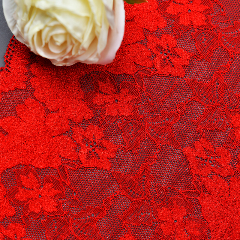 توری آماده استوک با کیفیت بالا 22.5 سانتی متر توری گلدار الاستیک زنانه 5187#