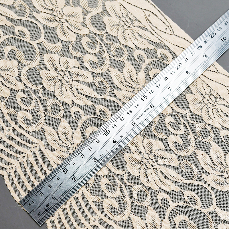 توری توری گلدار سفید کشدار 22 سانتی متری تولید کننده حرفه ای توری زنانه 3126#