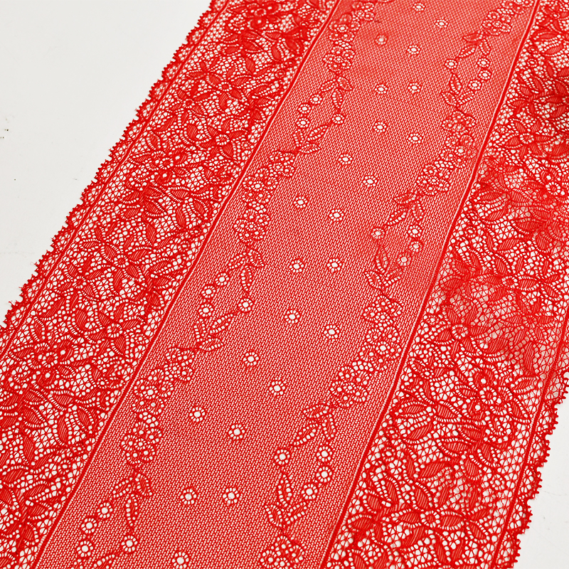 توری آماده استوک با کیفیت بالا 24 سانتی متر توری گلدار الاستیک زنانه 05863#