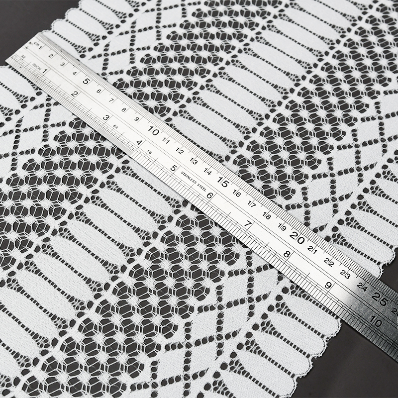 توری آماده استوک با کیفیت بالا 24 سانتی متر توری گلدار الاستیک زنانه 5756#