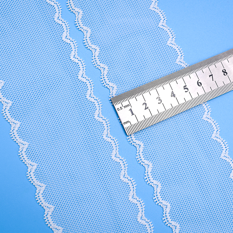 توری توری نایلونی کش دار 6 سانتی متری پارچه توری نایلونی توری اسپندکس نایلونی برای سوتین و لباس زیر تزیین عروسی 116572#