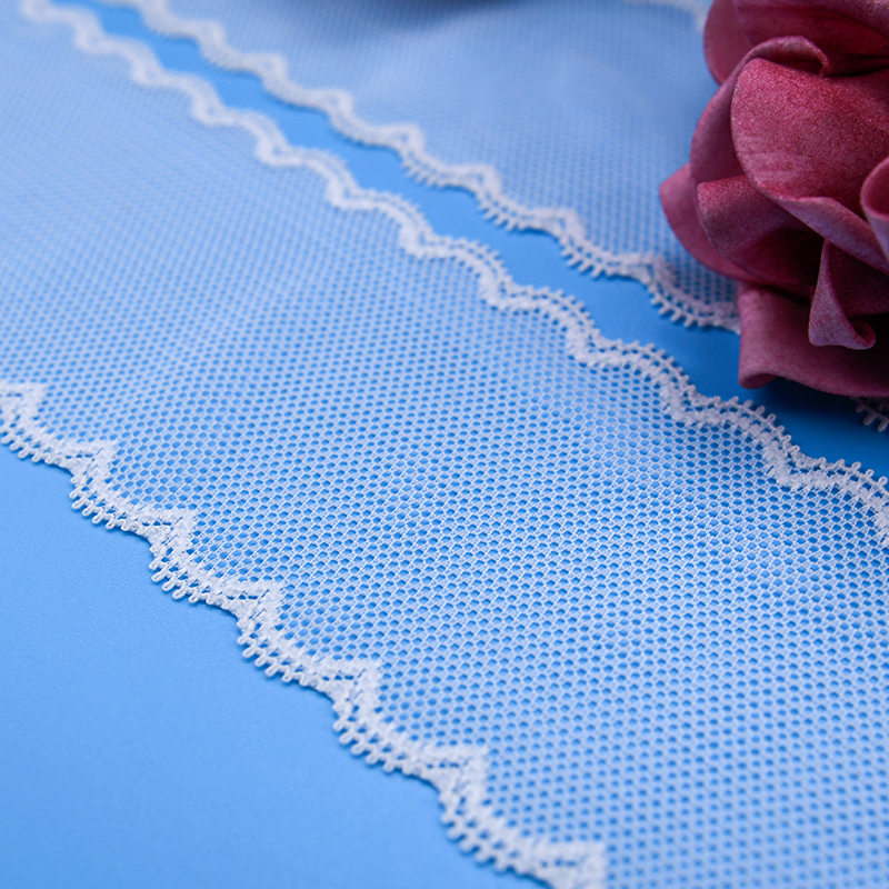 توری توری نایلونی کش دار 6 سانتی متری پارچه توری نایلونی توری اسپندکس نایلونی برای سوتین و لباس زیر تزیین عروسی 116572#