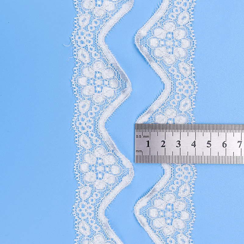 توری توری نایلونی کشدار 4 سانتی متری پارچه توری نایلونی توری اسپندکس نایلونی برای سوتین و لباس زیر تزیین عروسی 3120#