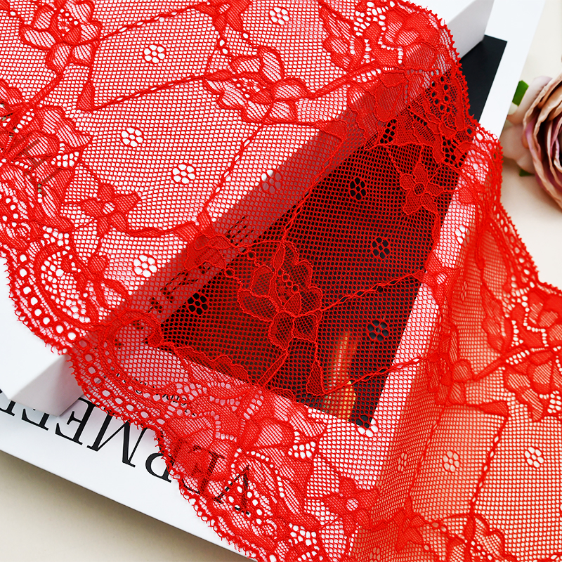 18.5 سانتی متر گلدار بند زیر زنانه کشدار توری زیبا 8800#