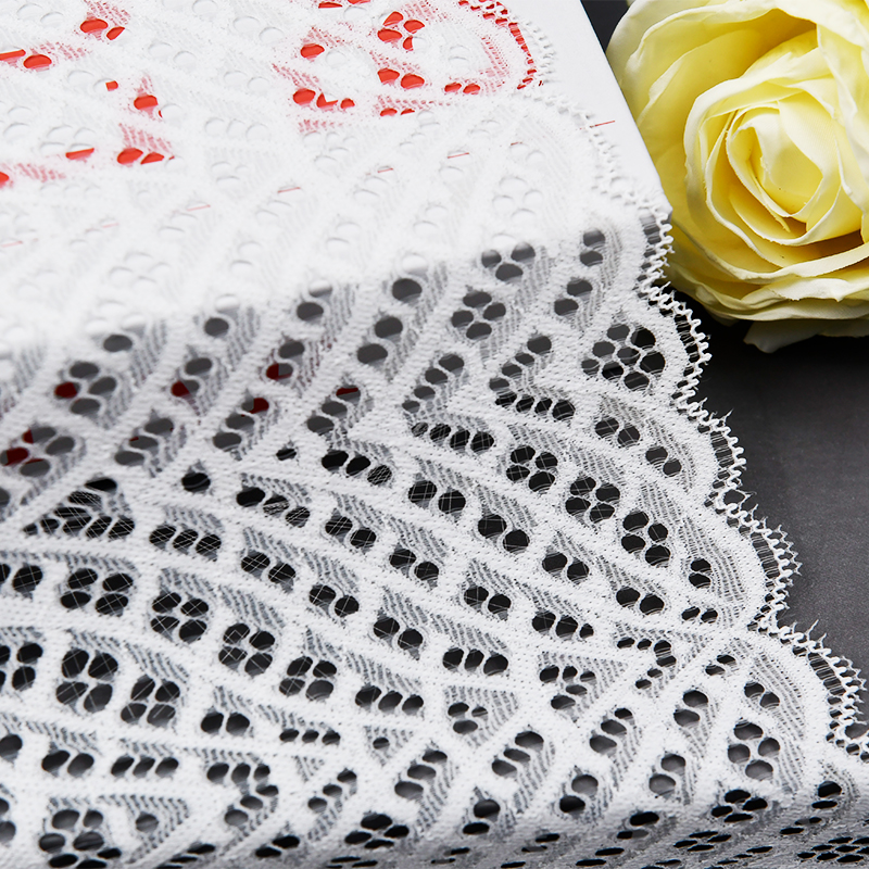 توری آماده استوک با کیفیت بالا 22.5 سانتی متر توری گلدار الاستیک زنانه 5239#