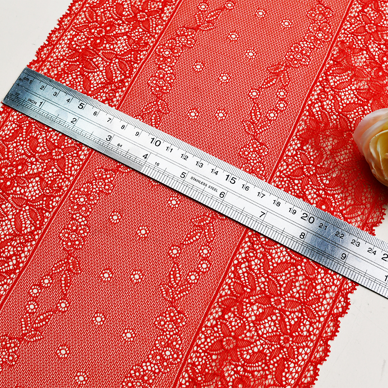 توری آماده استوک با کیفیت بالا 24 سانتی متر توری گلدار الاستیک زنانه 05863#