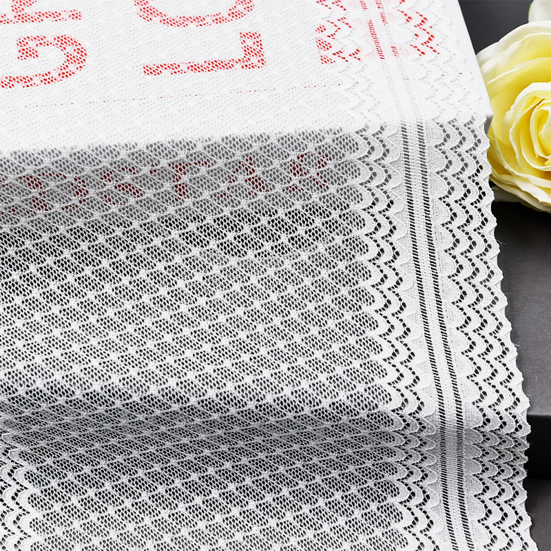 توری آماده استوک با کیفیت بالا 18.5 سانتی متر توری گلدار الاستیک زنانه 5431#